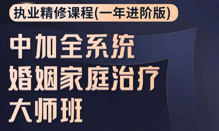 25级中加全系统婚姻家庭治疗大师班